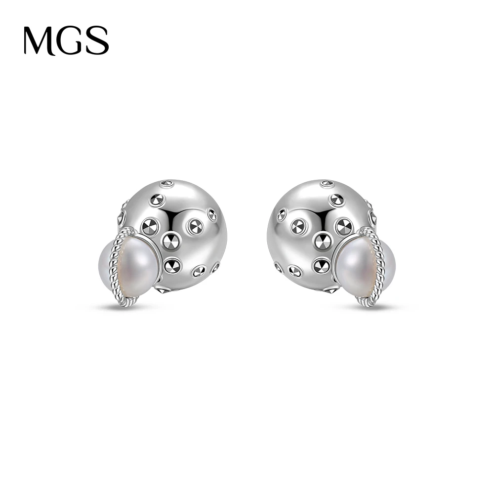 925银 8mm珍珠 许愿球系列耳环 约6g M0323384000