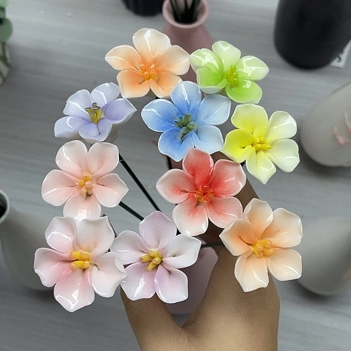 陶瓷纯手工捏花设计