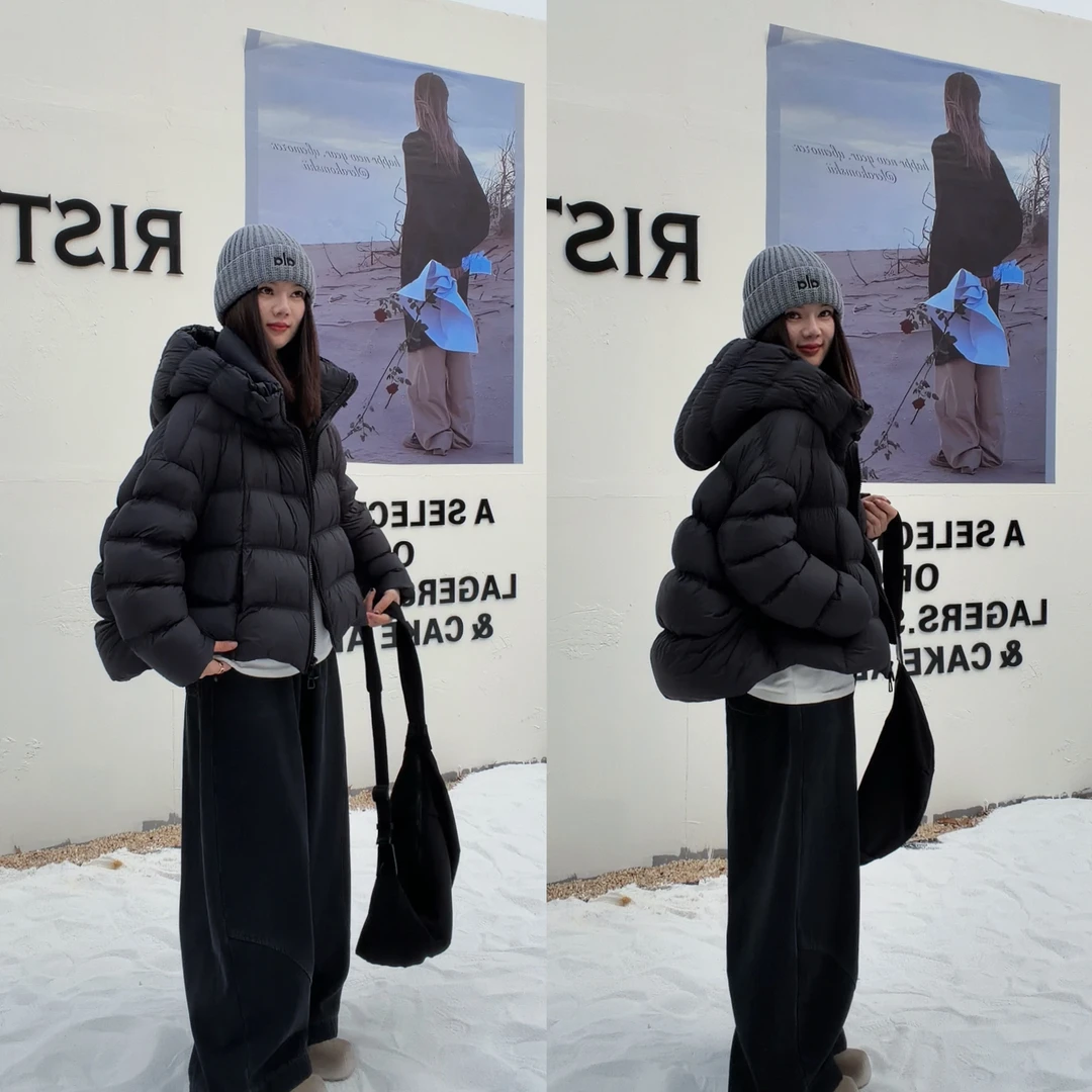 【SI MO】鹅绒9659花苞连帽保暖轻盈休闲百搭鹅绒服