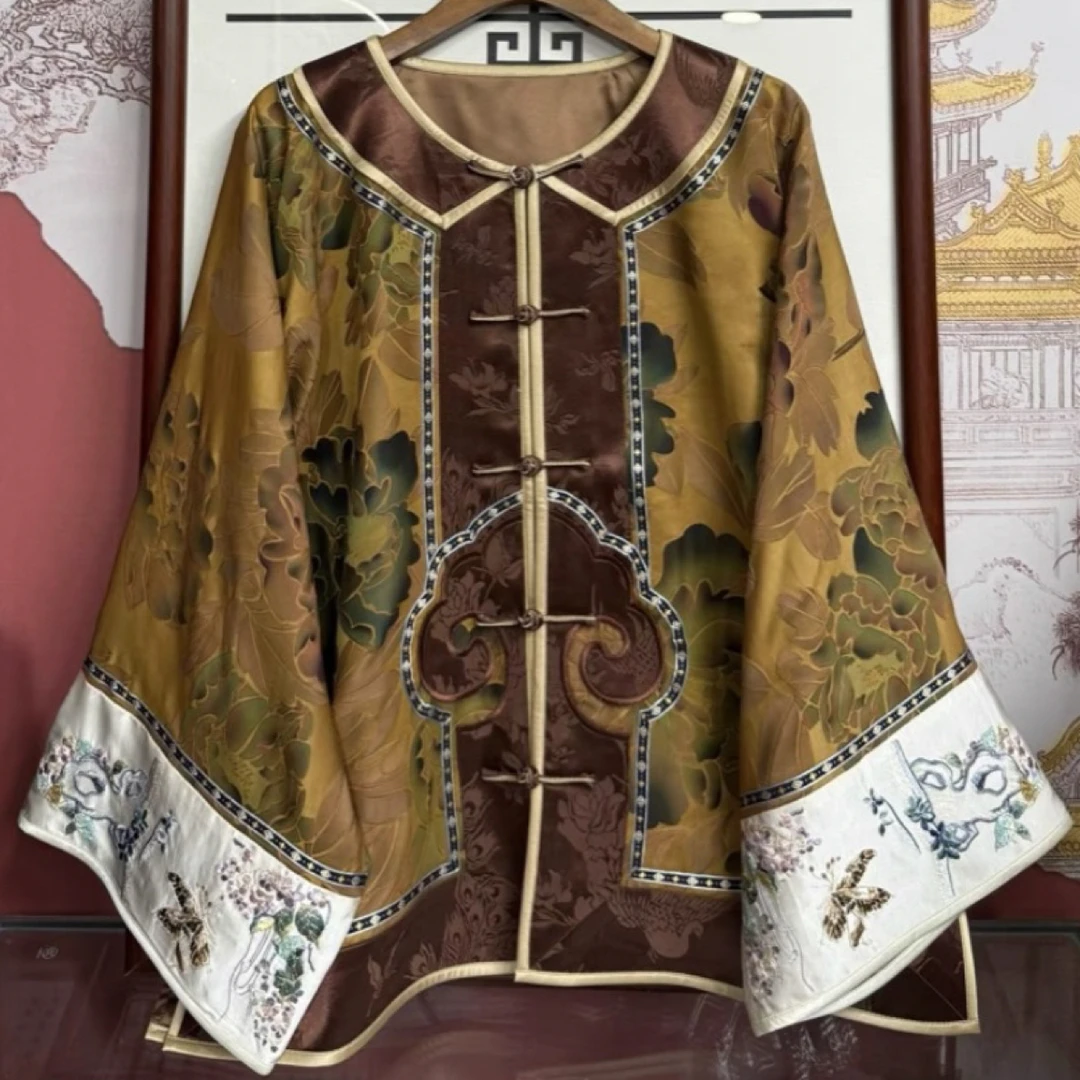 卿风25-10桑蚕丝香云纱刺绣复刻版开衫春季新款外套国风福利