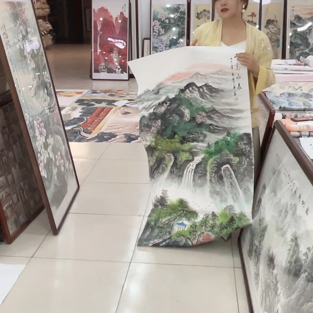 国画纯手绘山水花鸟