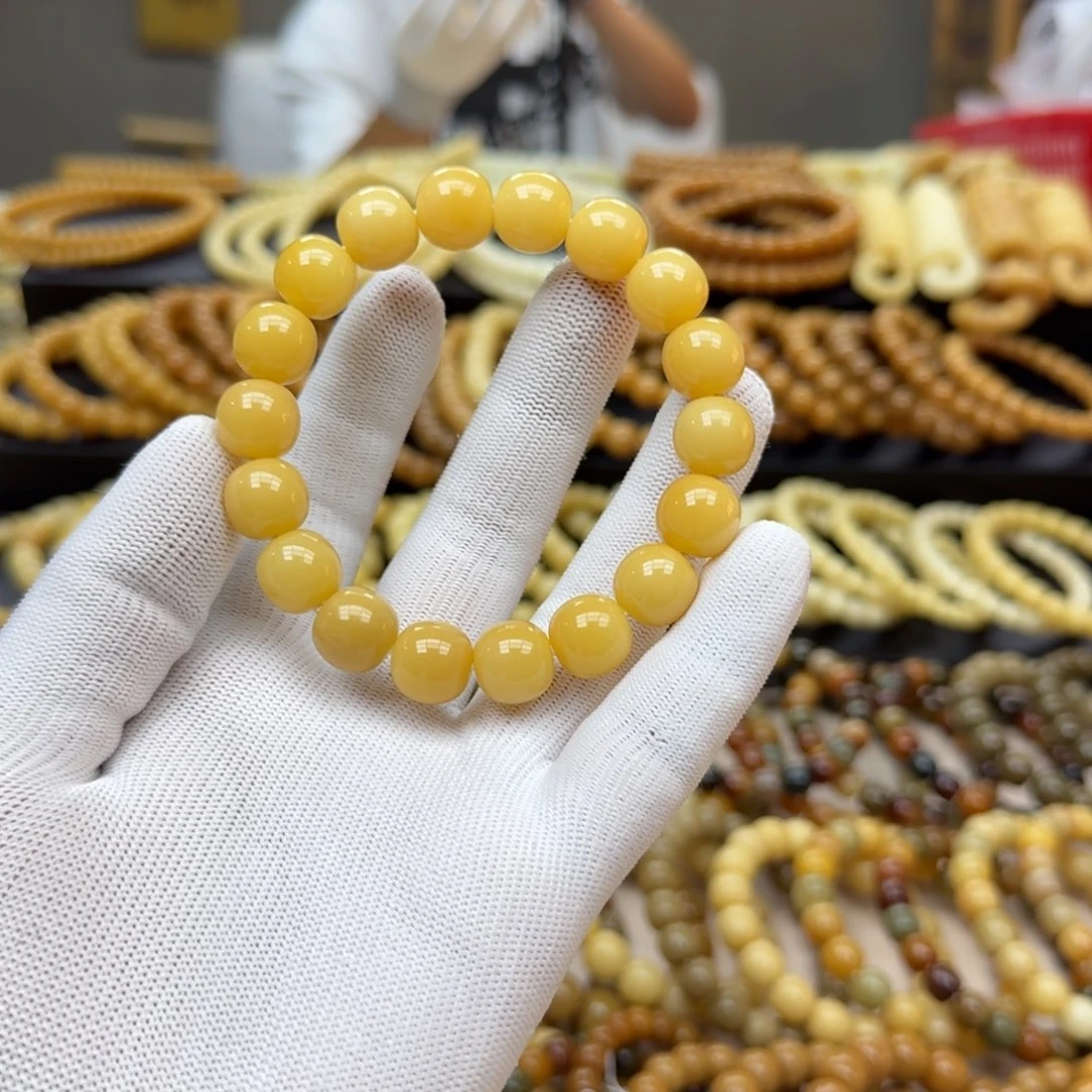 菩提根/象牙果手串13珑珠 10年 鬼工 花皮