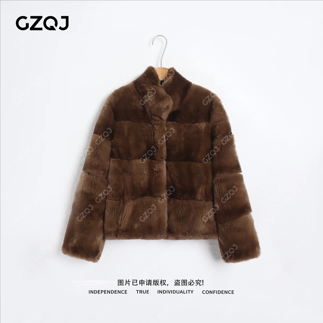老琴私服【暖冬胶囊】进口獭兔毛保暖轻奢立领毛毛外套女冬新款617