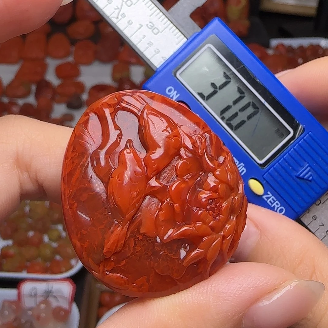 南红玛瑙未镶嵌吊坠(不含链)