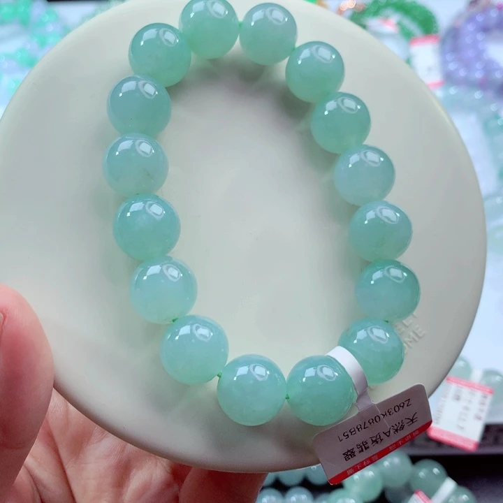 翡翠未镶嵌手链卡13.2