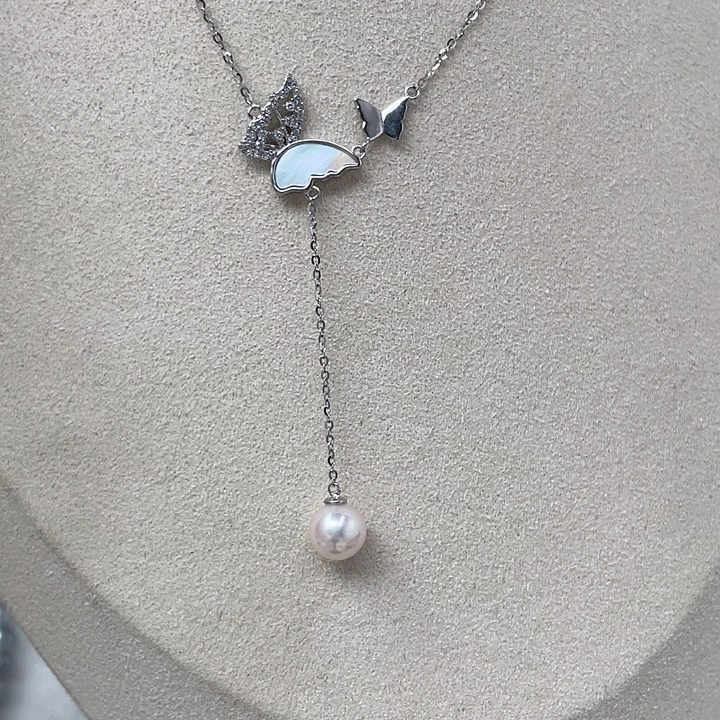 海水珍珠颈饰银S925镶嵌