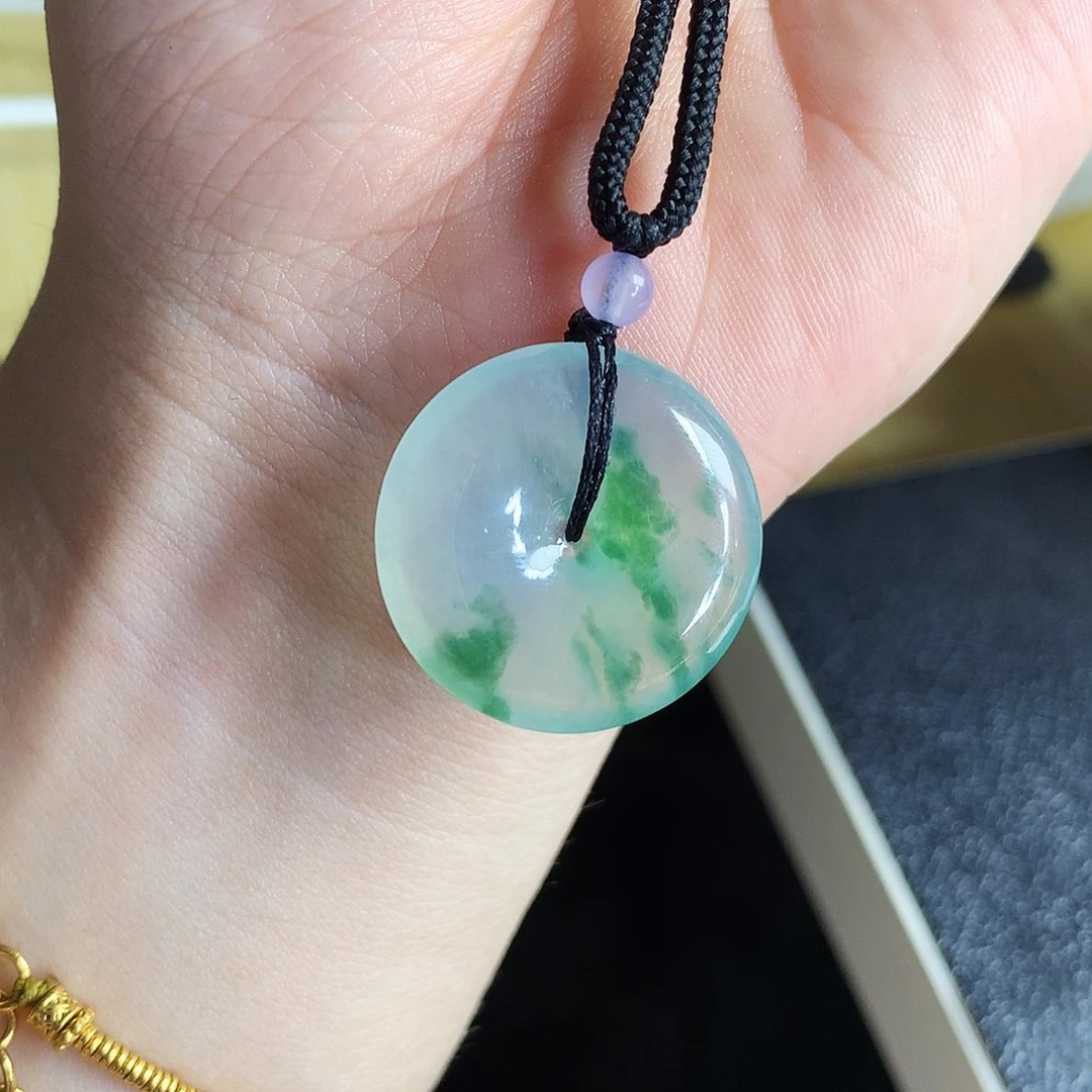 吊坠(不含链)未镶嵌翡翠平安扣