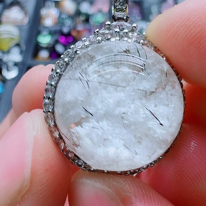 银S925镶嵌水晶珠宝半成品