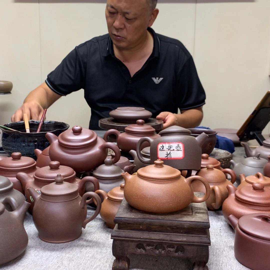 茶壶紫泥黄降坡寒江130 C半手工制作