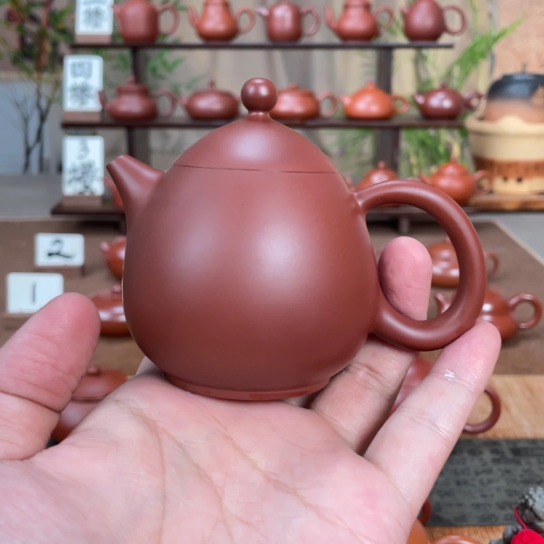 紫砂潮州手拉壶花*缺龙蛋精工120cc