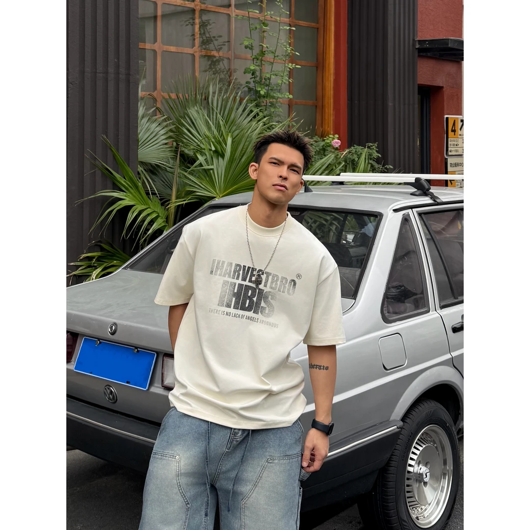 【Mark马克】夏季男士时尚宽松透气吸汗百搭休闲潮流印花T体恤