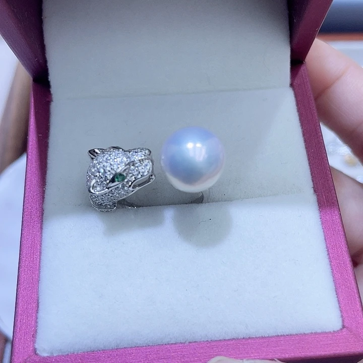 淡水珍珠戒指银S925镶嵌