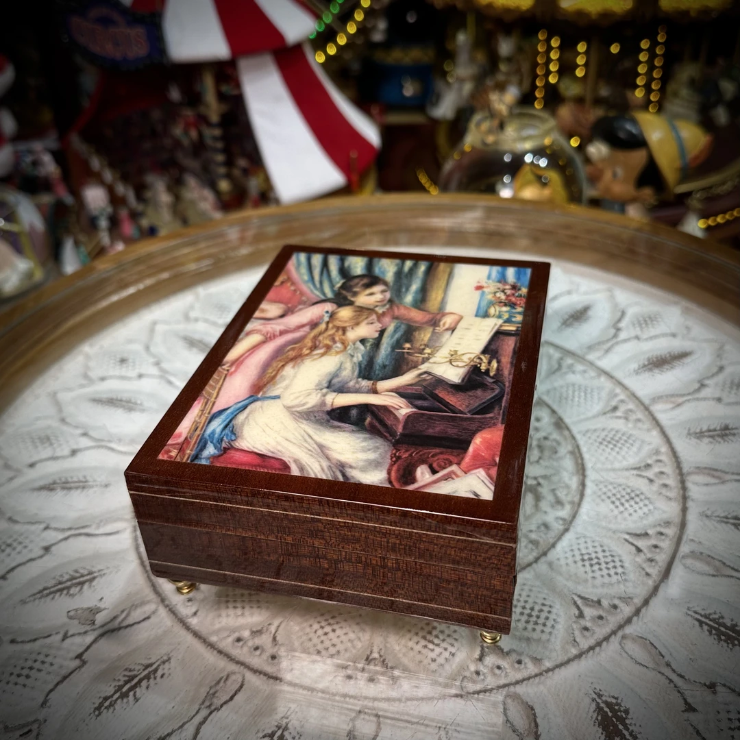 御爵 姐妹花钢琴演奏八音首饰盒