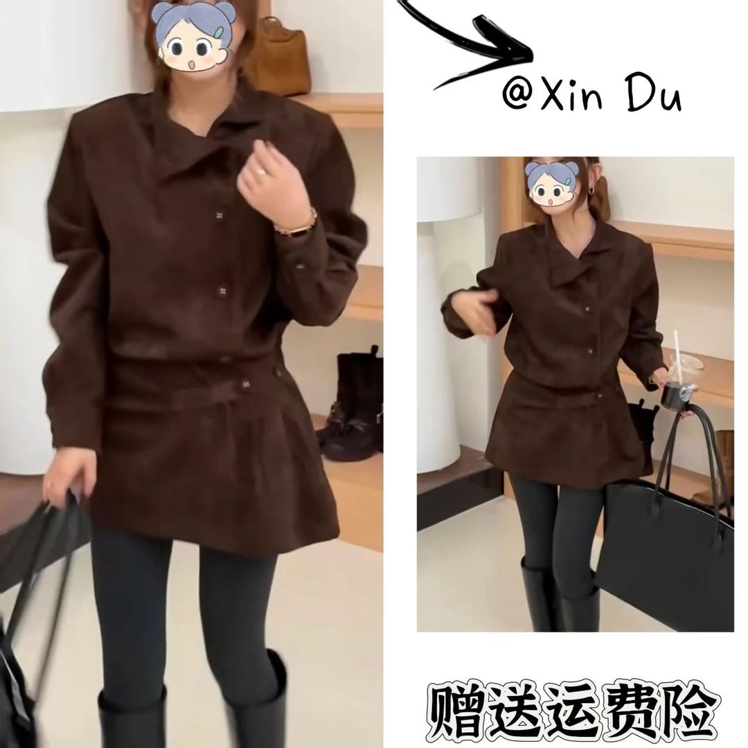 2025秋季新款时尚显瘦气质女士网红洋气连衣裙百搭款D23741