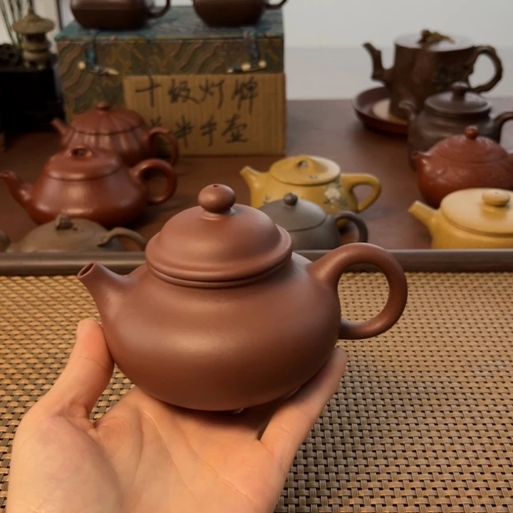 紫砂茶壶深*蓝容天底槽清全手工