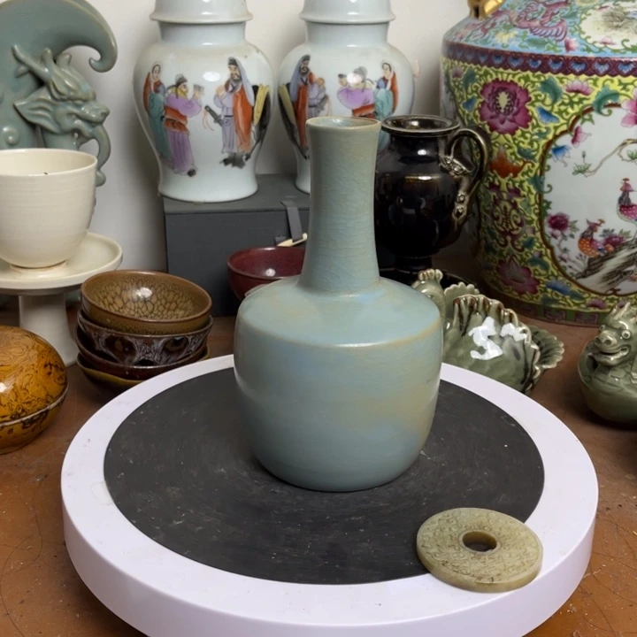 紫砂花瓶瓷器瓷器