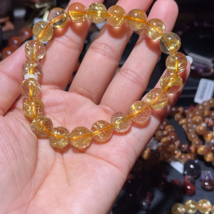 水晶手串未镶嵌钛金手链