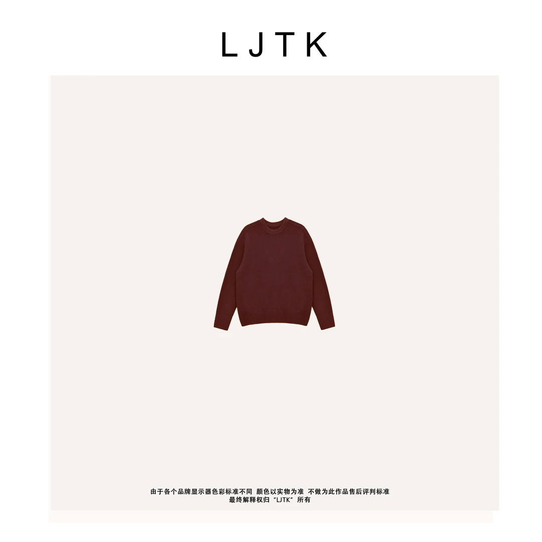 青涉红尘—【LJTK】25S春上新无缝一体绵羊毛圆领韩版毛衣