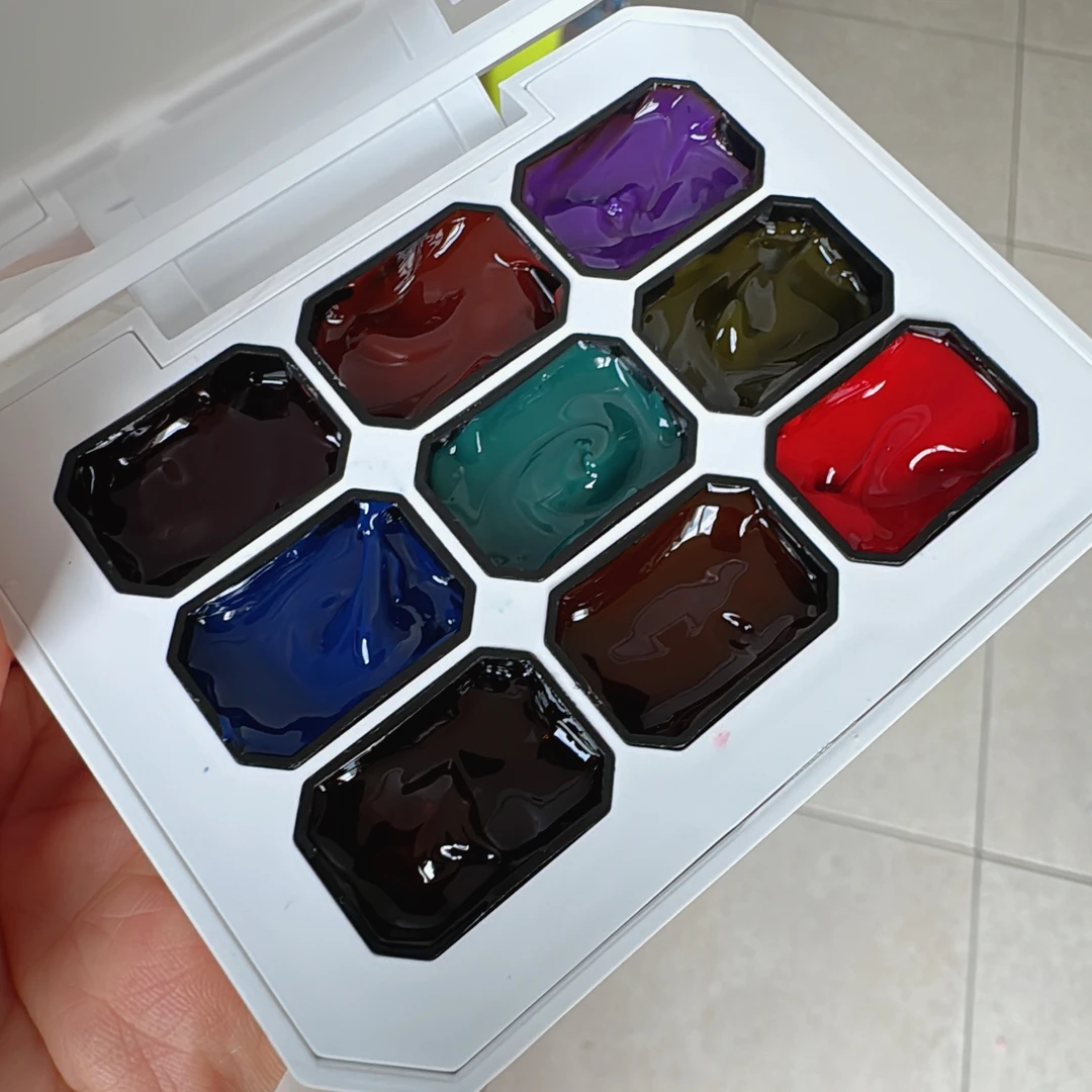 【8号周年庆胶类】美甲一碗豆浆打底色琉璃印花胶9宫格荧光6宫格