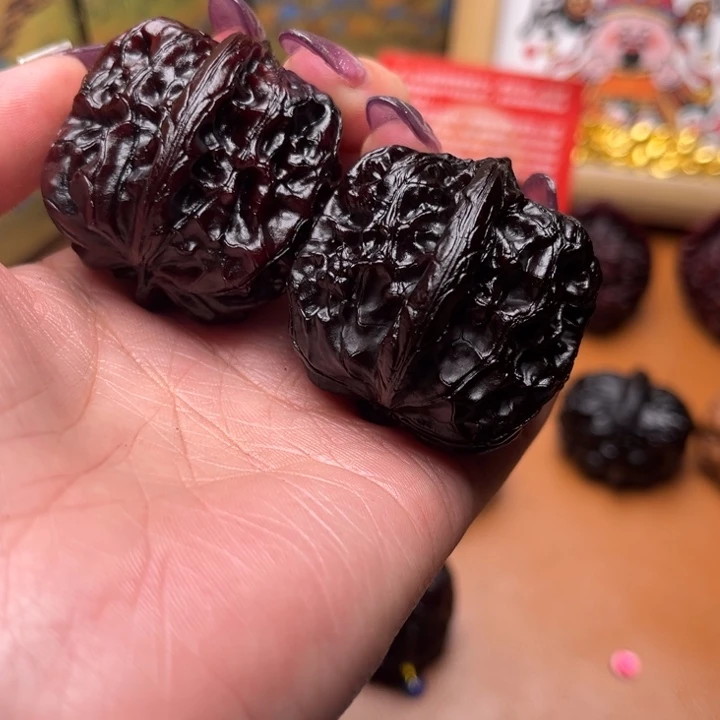 核桃地闷文玩手把件芭蕉扇 26