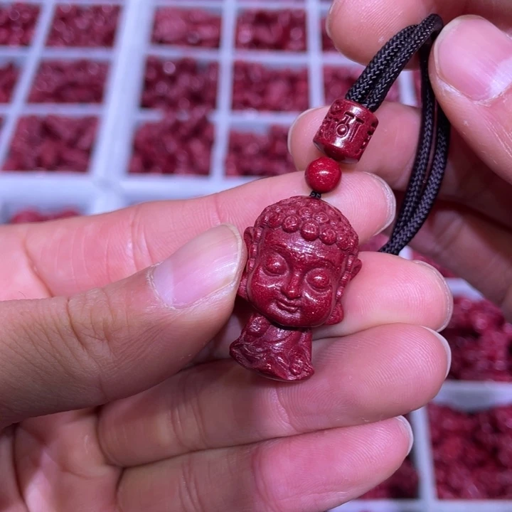 天然辰砂狗狗守护阿弥陀佛