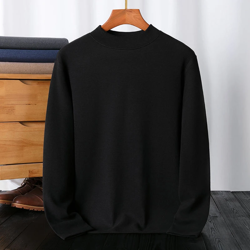 251-300男针织衫上衣时尚休闲百搭加绒半高领加厚保暖秋冬羊毛衫