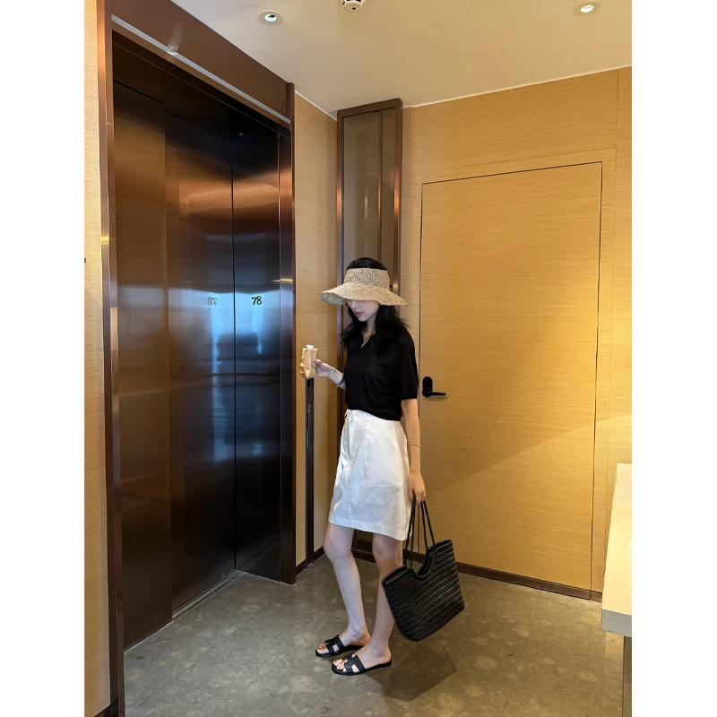 饭饭FANN COLLECTION 季夏 天丝高腰百搭A字半身裙FANNC152