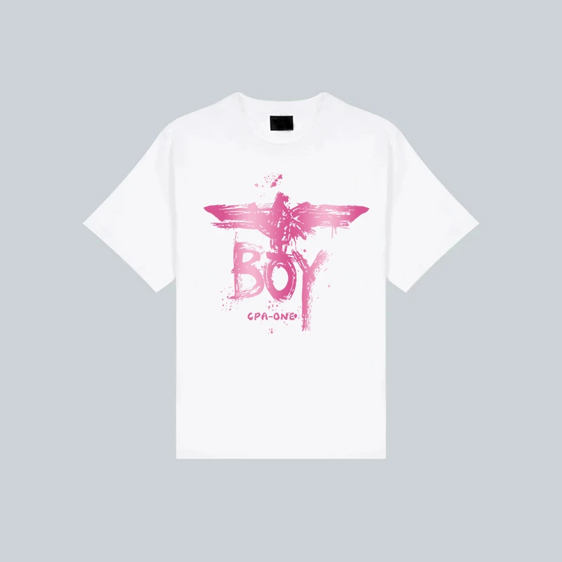 高奢潮牌天使之翼重磅纯棉T恤休闲百搭情侣T恤高级感T恤