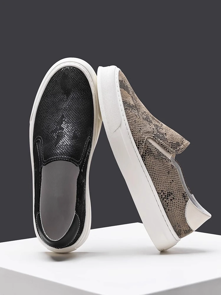 男鞋2025时尚新款鞋子一脚蹬懒人软底夏季透气男士休闲鞋乐福板鞋