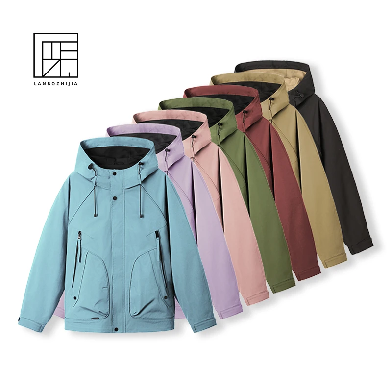 2025新款防水常规春季连帽复古夹克户外冲锋外套运动潮流男女9209