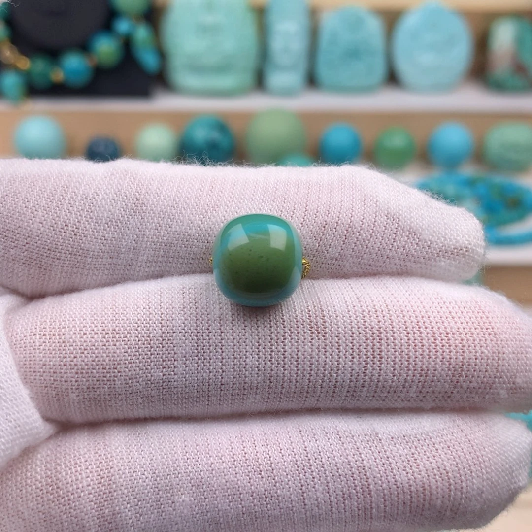 未镶嵌绿松石珠宝奇石11.5mm