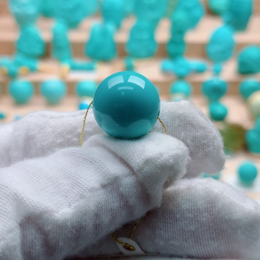 绿松石未镶嵌光珠卡14.2