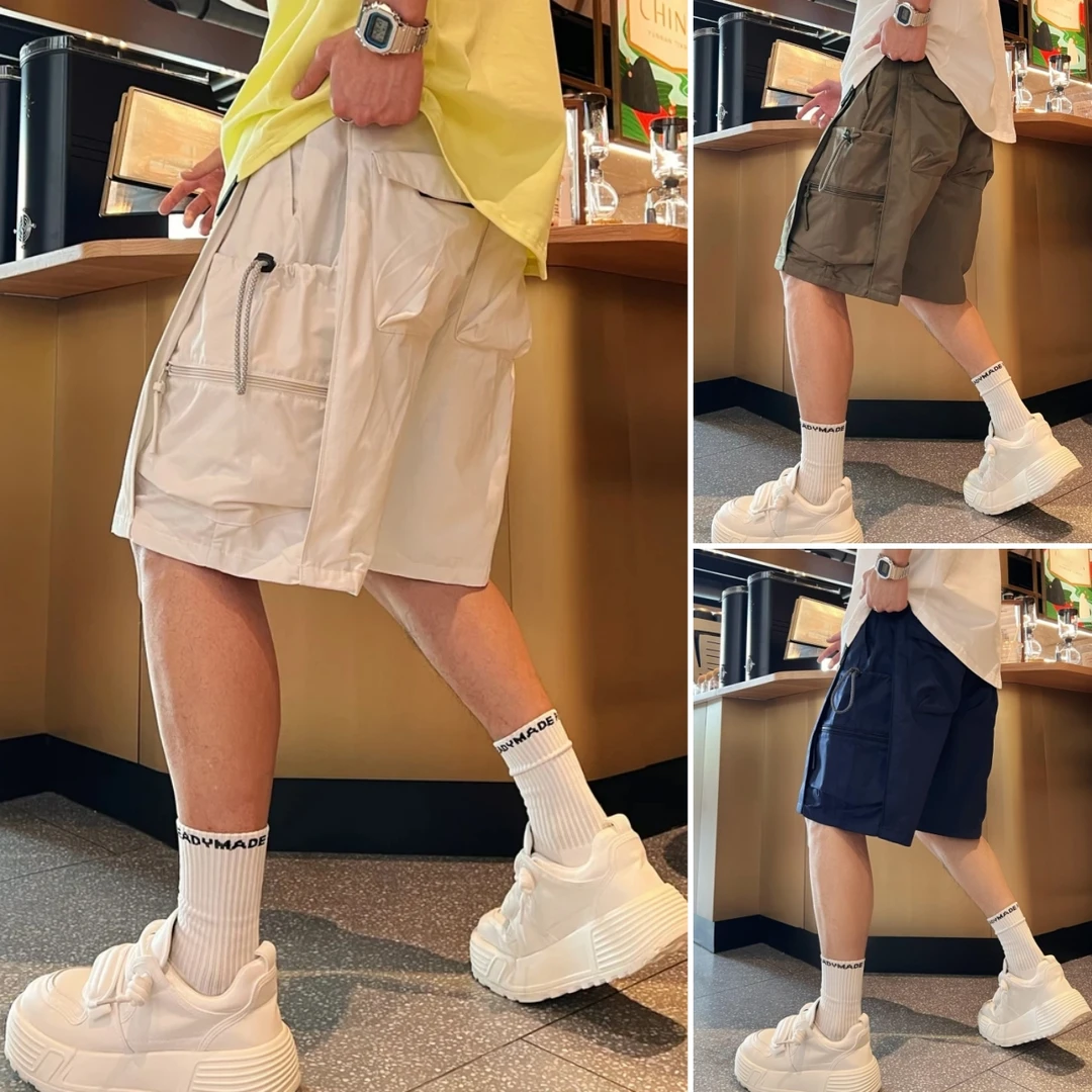 个性户外工装日系时尚百搭潮流宽松多口袋设计男士休闲透气短裤