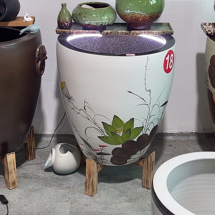 系***窗景德镇陶瓷鱼缸艺术