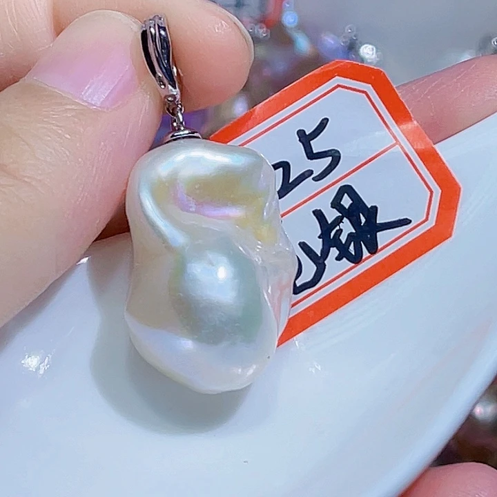 淡水珍珠银S925镶嵌颈饰