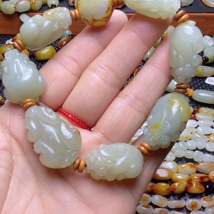 和田玉手链未镶嵌逆*行