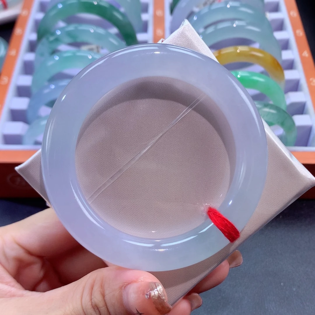 翡翠手镯未镶嵌D****356圈口分单链接