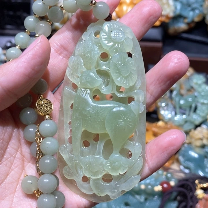 岫玉毛衣链未镶嵌