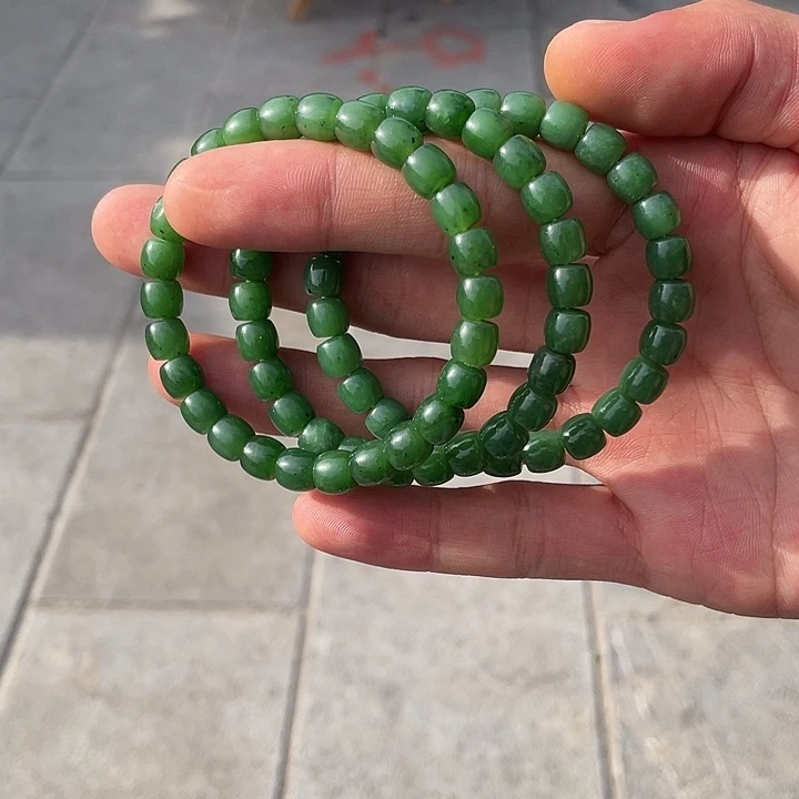 和田玉手镯未镶嵌高品质碧玉直切手串多样性发货拍一发一
