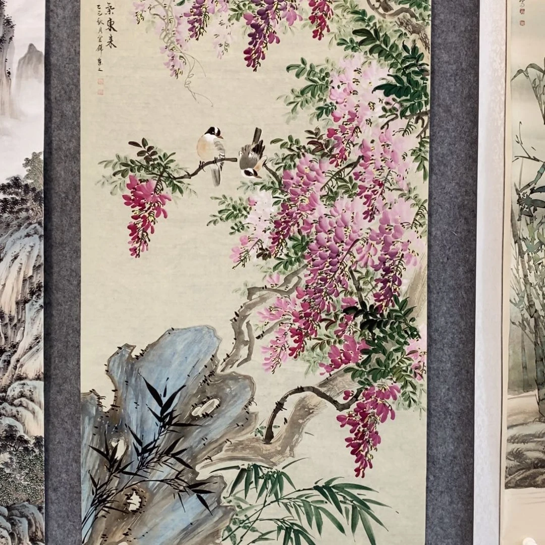 小***巢国画紫气东来国画作品