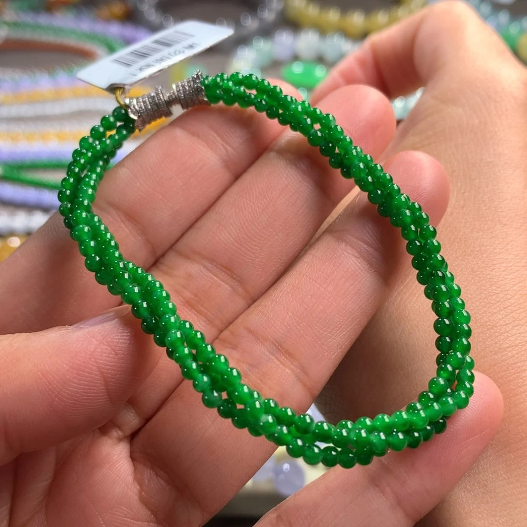 翡翠手链未镶嵌卡2.7