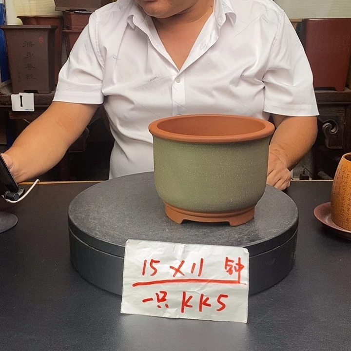 紫砂花盆货号一只K5