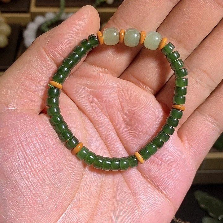 【闪购商品】未镶嵌手串和田玉（碧玉）