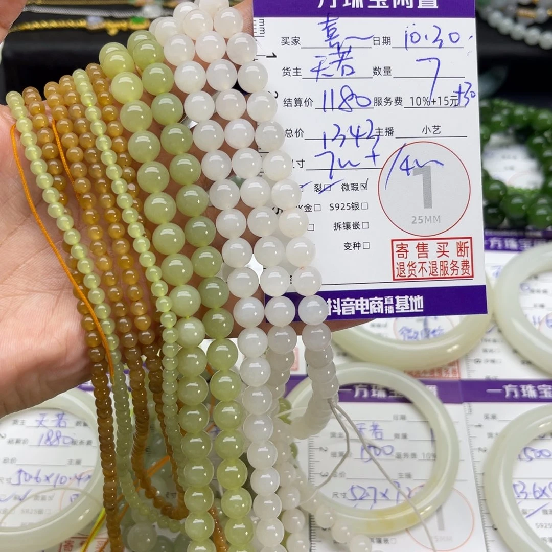 喜***_和田玉未镶嵌颈饰项链