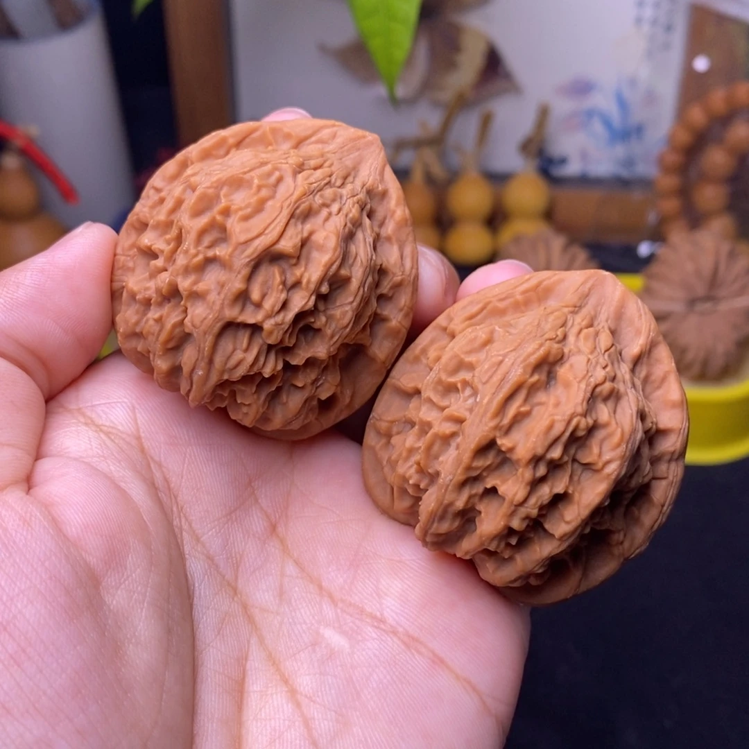 把件文玩核桃42红狮子