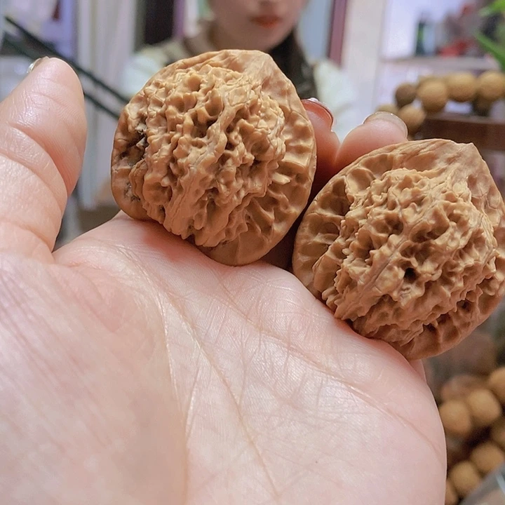 【闪购商品】文玩核桃手串41乾隆纹红皮