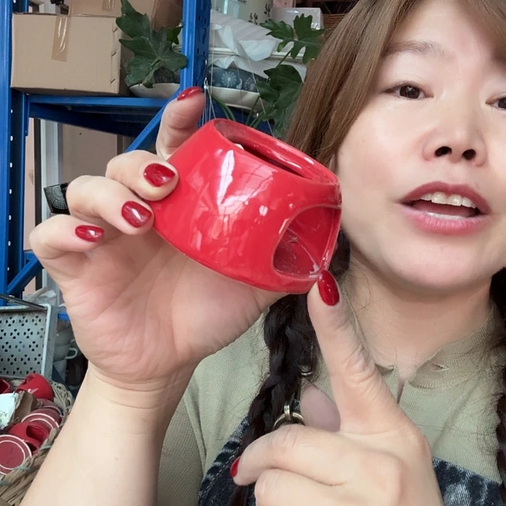 高温陶瓷红色小炉子微瑕