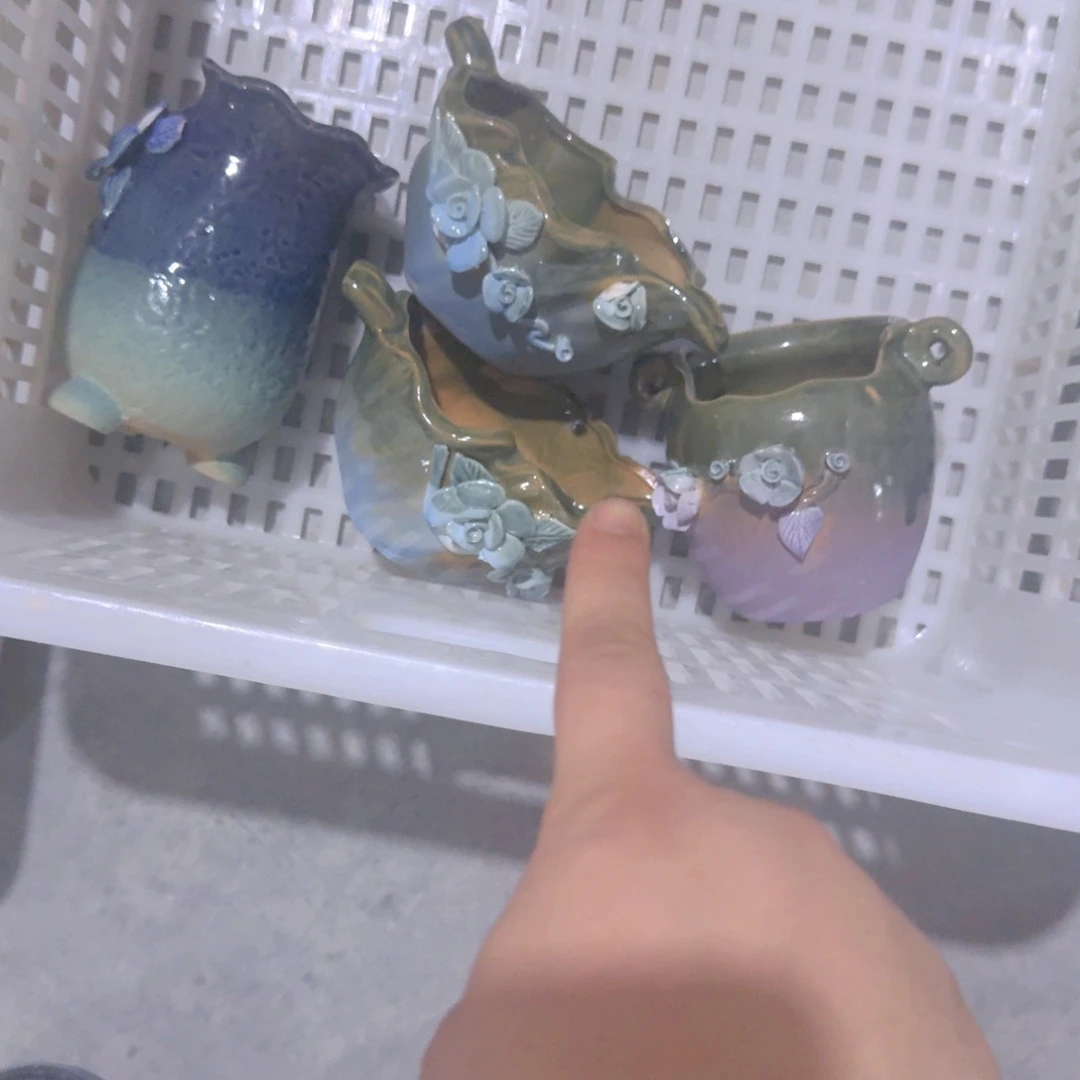 紫砂花盆瑕疵瑕疵