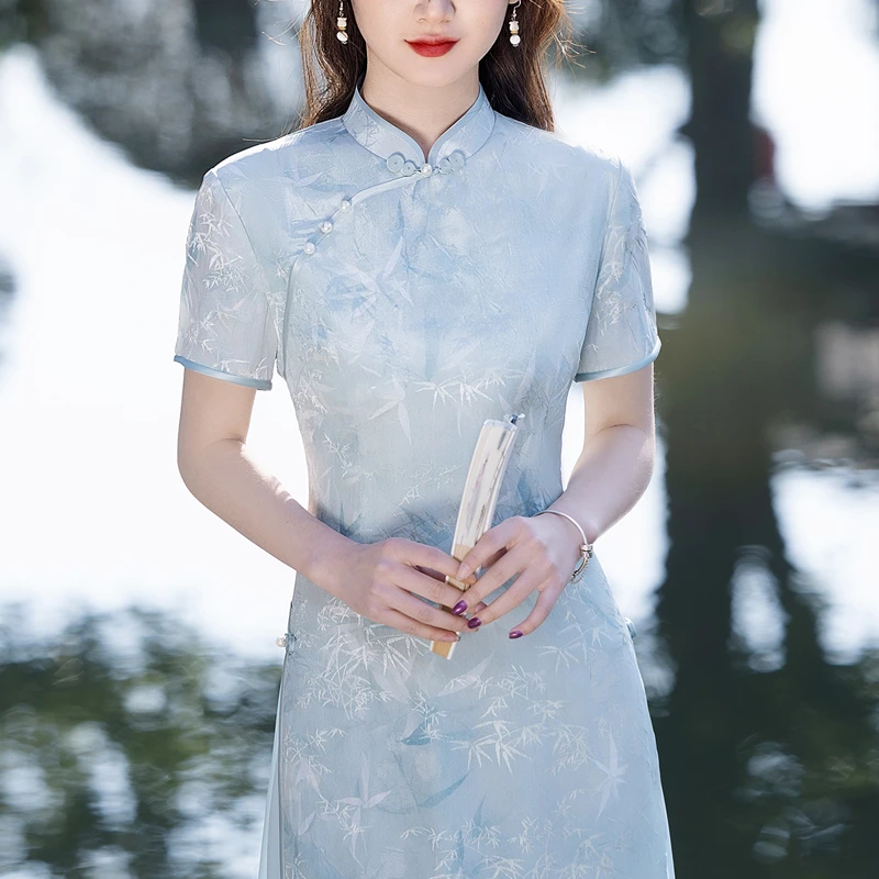 新中式绝美旗袍民国风2025夏季新款老上海高端夏天日常可穿连衣裙