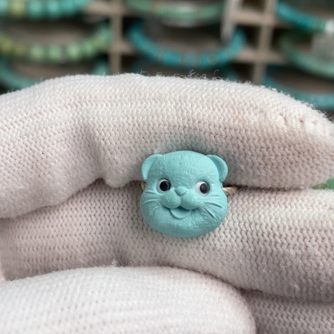 绿松石未镶嵌喵喵酱